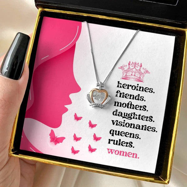 Queens Rules Women Crown Pendant Necklace Queen Crown Pendant Necklace Mothers Day Jewelry Gifts For Her Queens Rules Women Crown Pendant Necklace Queen Crown Pendant Necklace Mothers Day Jewelry Gifts For Her