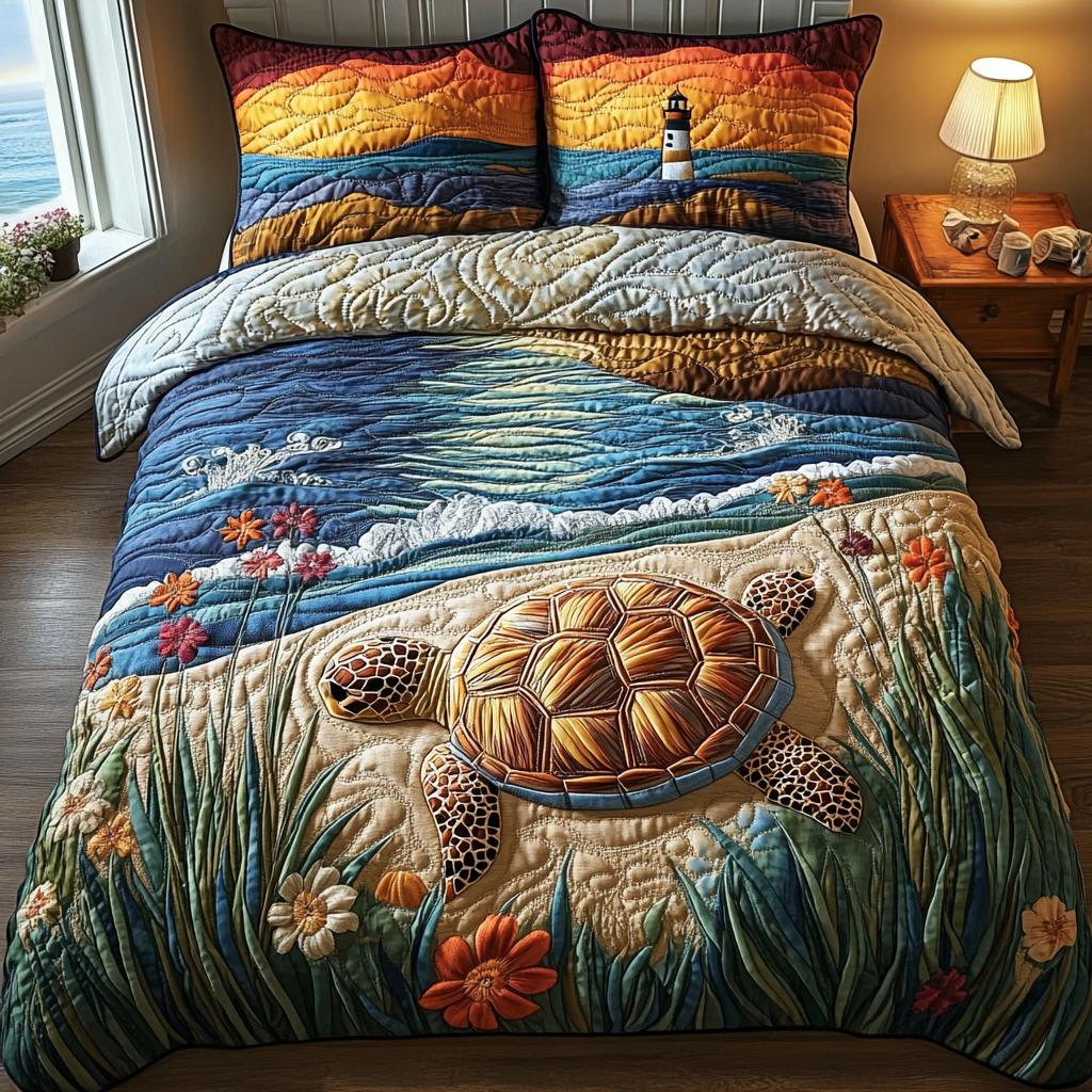 Quiet Currents Quilted Bedding Set Duvet Cover Bed Sheet Set Sea Turtle Gift Ideas Quiet Currents Quilted Bedding Set Duvet Cover Bed Sheet Set Sea Turtle Gift Ideas
