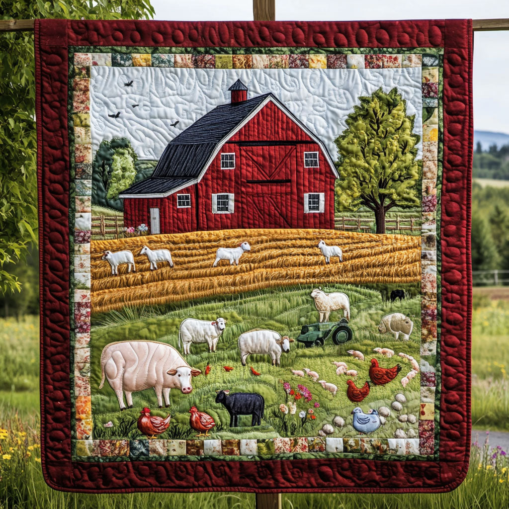 Quiet Farm Quilted Blanket Cute Throw Blanket Funny Tractor Gifts Farmers Quiet Farm Quilted Blanket Cute Throw Blanket Funny Tractor Gifts Farmers