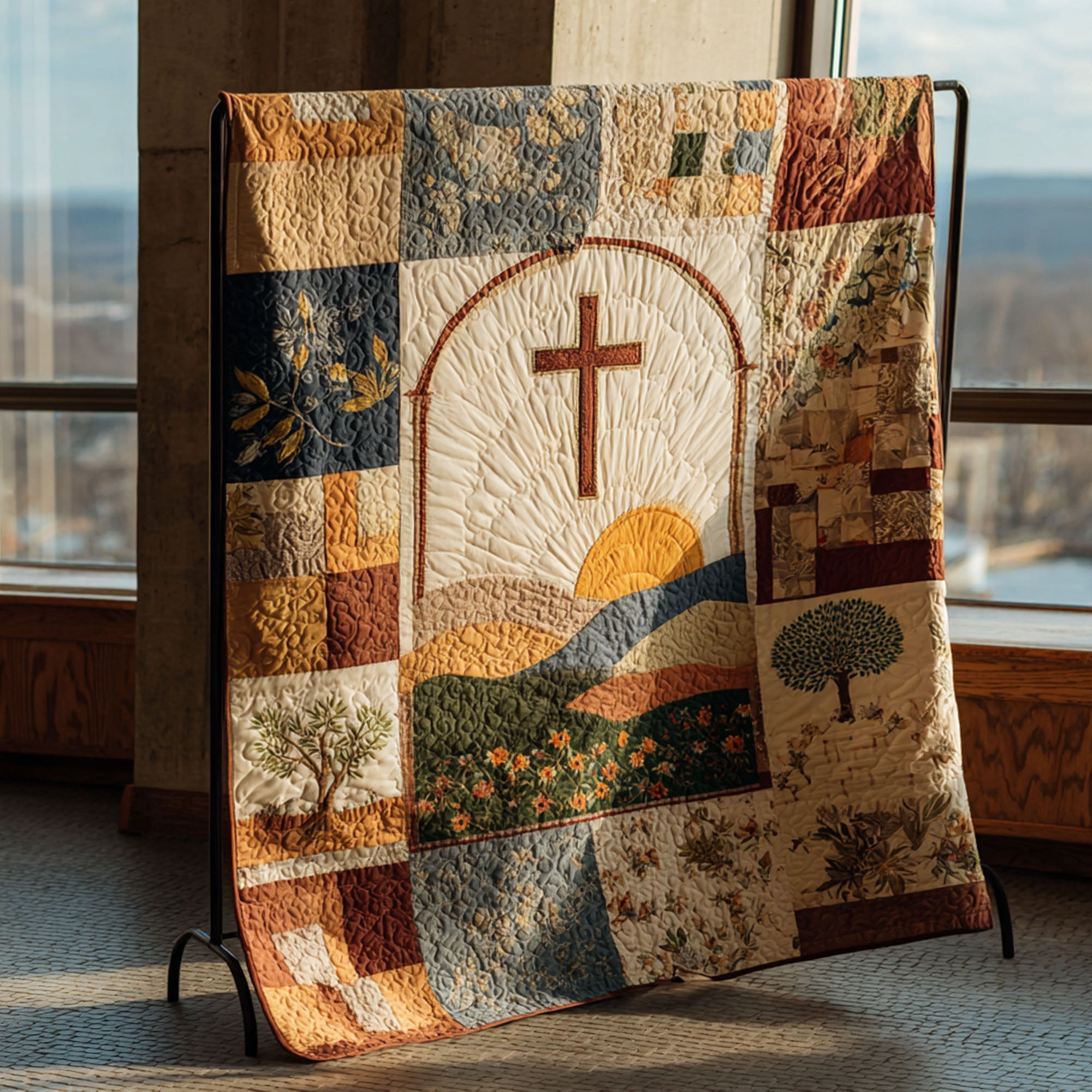 Radiant Cross Quilted Blanket Nice Throw Blanket Spiritual Gift Of Faith Radiant Cross Quilted Blanket Nice Throw Blanket Spiritual Gift Of Faith