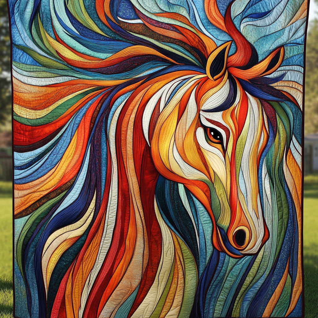 Radiant Stallion Quilted Blanket Sofa Throw Blanket Gifts For The Horse Lover Woman Radiant Stallion Quilted Blanket Sofa Throw Blanket Gifts For The Horse Lover Woman