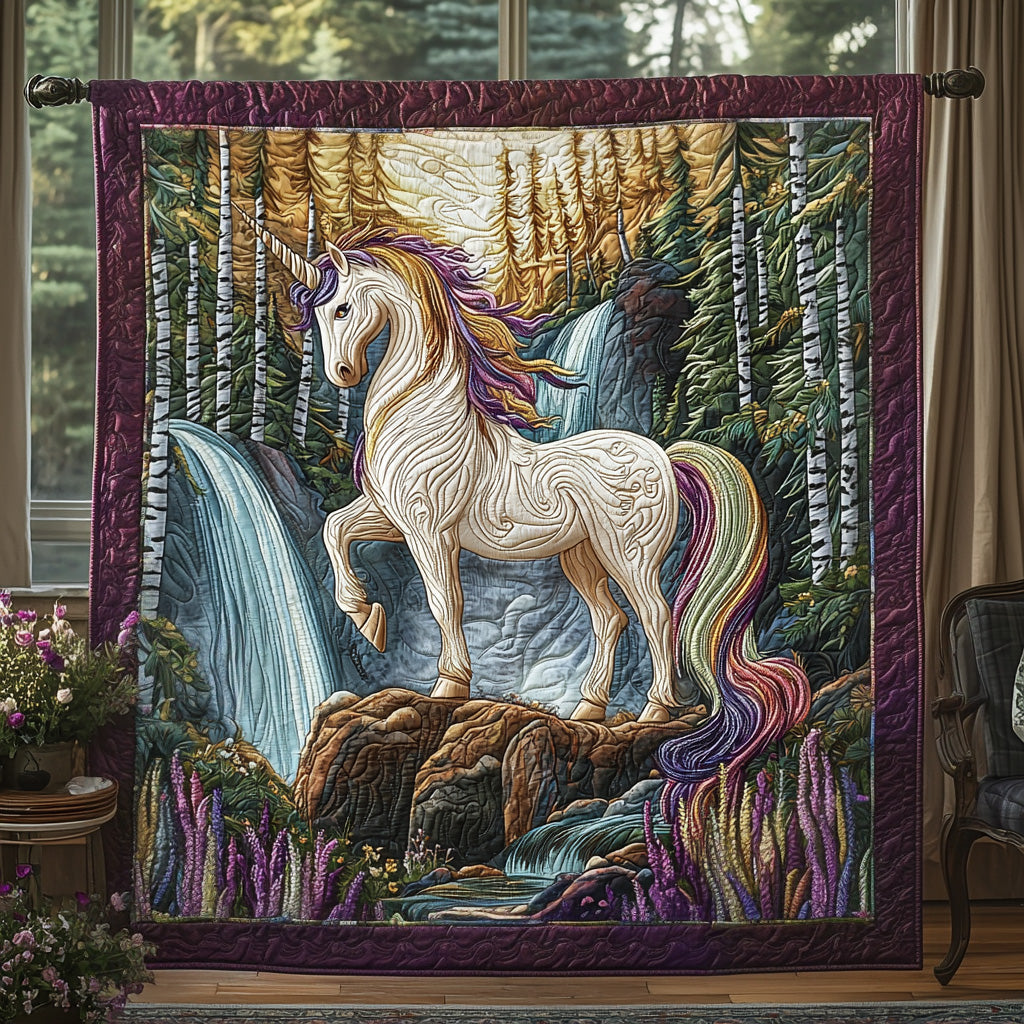 Radiant Unicorn Quilted Blanket Nice Throw Blanket Cool Unicorn Gifts