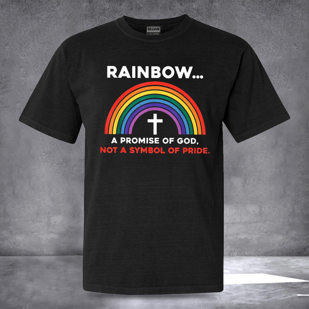 Rainbow A Promise Of God Not A Symbol Of Pride Shirt LGBT Pride Christian T-Shirt Gift