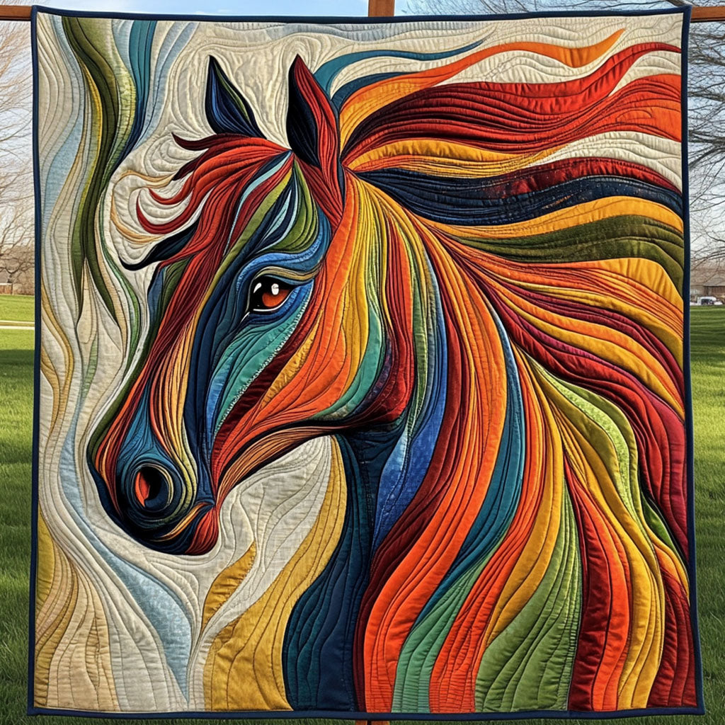 Rainbow Horse Quilted Blanket Sofa Throw Blanket Gifts For Someone Who Likes Horses Rainbow Horse Quilted Blanket Sofa Throw Blanket Gifts For Someone Who Likes Horses