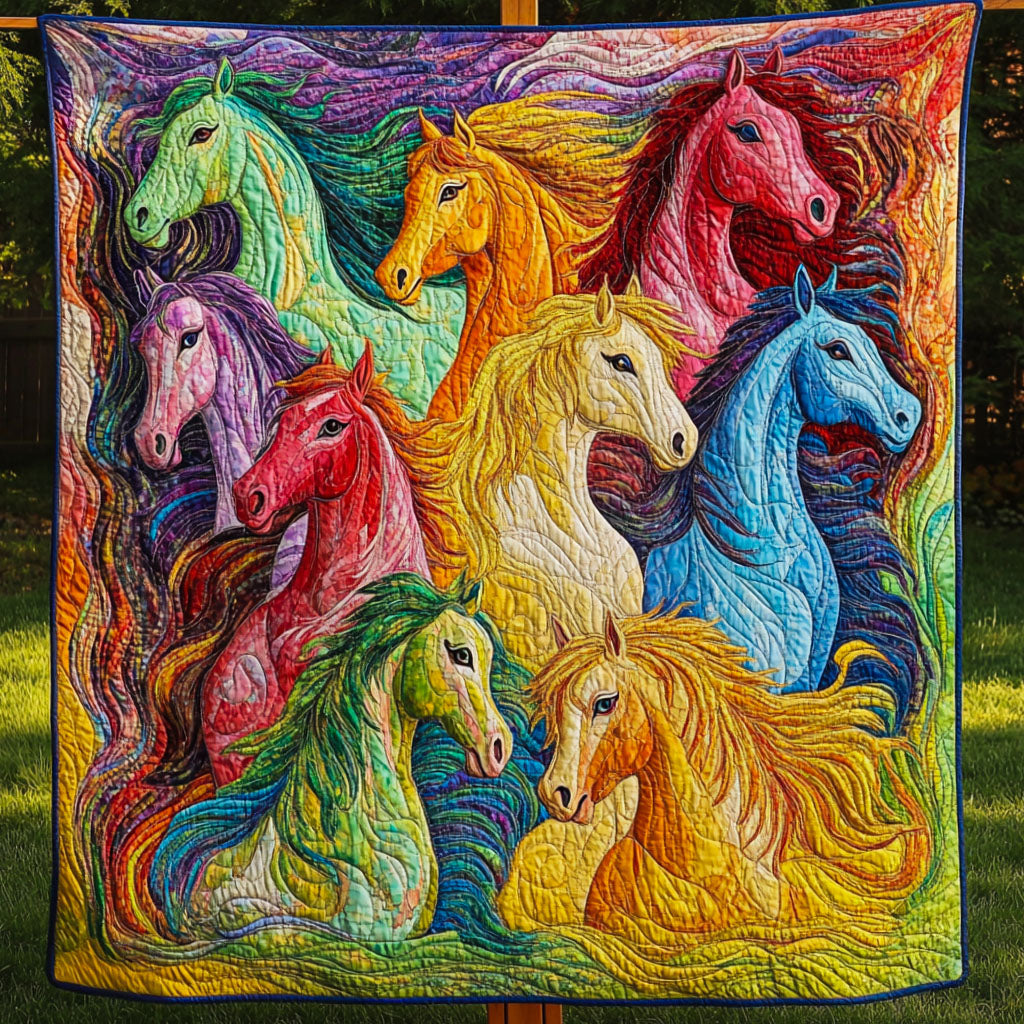 Rainbow Riders Quilted Blanket Sofa Throw Blanket Christmas Gift Ideas For Horse Owners Rainbow Riders Quilted Blanket Sofa Throw Blanket Christmas Gift Ideas For Horse Owners