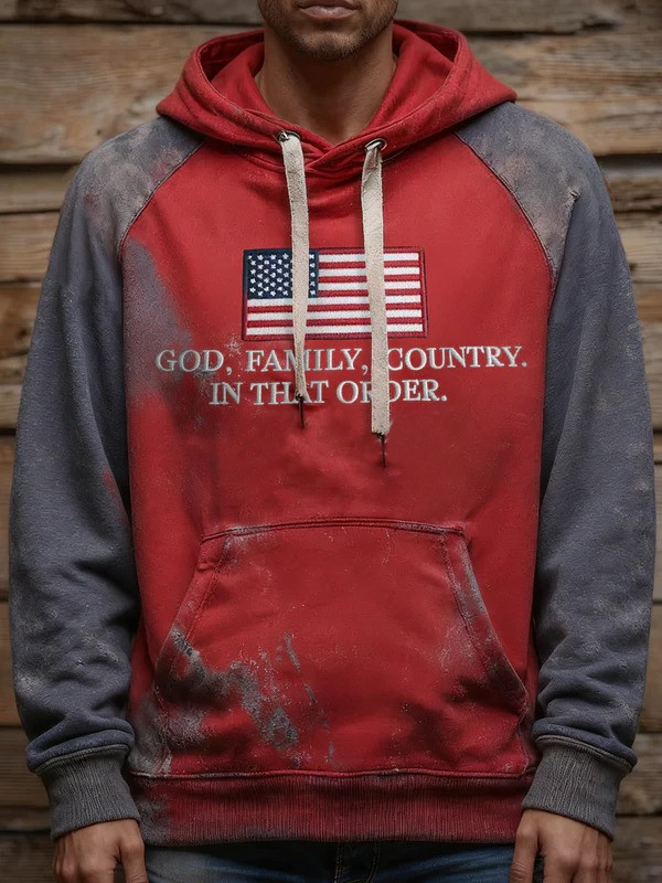 Red Charlie Kirk Hoodie God Family Country In That Order Hoodie Patriotic Gifts For Him Red Charlie Kirk Hoodie God Family Country In That Order Hoodie Patriotic Gifts For Him