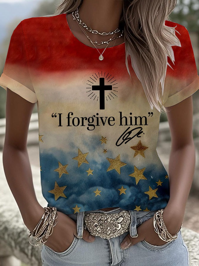 Red Charlie Kirk Shirt I Forgive Him T-Shirt Faith Apparel Patriotic Gifts For Her Red Charlie Kirk Shirt I Forgive Him T-Shirt Faith Apparel Patriotic Gifts For Her