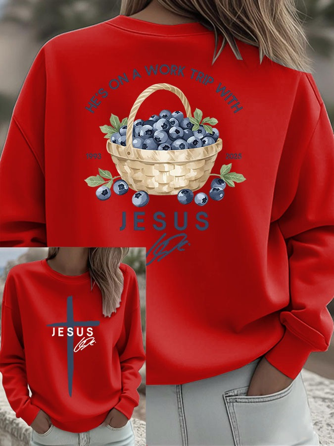 Red Charlie Kirk Sweatshirt He's On A Trip With Jesus Sweatshirt Faith Gifts For Patriots Red Charlie Kirk Sweatshirt He's On A Trip With Jesus Sweatshirt Faith Gifts For Patriots