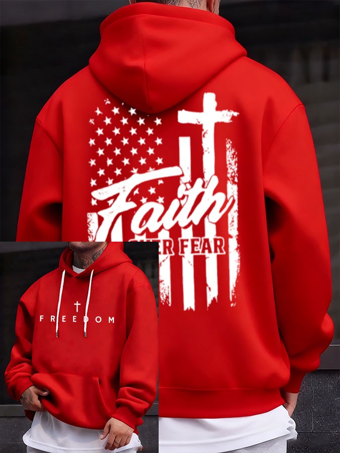 Red Freedom Charlie Kirk Hoodie Faith Over Fear Hoodie Gifts For Trump Supporters Red Freedom Charlie Kirk Hoodie Faith Over Fear Hoodie Gifts For Trump Supporters