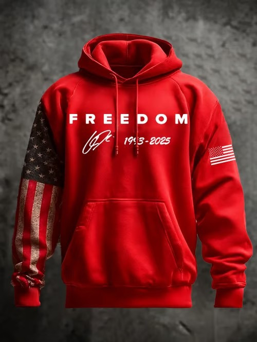 Red Freedom Charlie Kirk Hoodie Turning Point USA Clothing Patriotic Gifts For Husband Red Freedom Charlie Kirk Hoodie Turning Point USA Clothing Patriotic Gifts For Husband