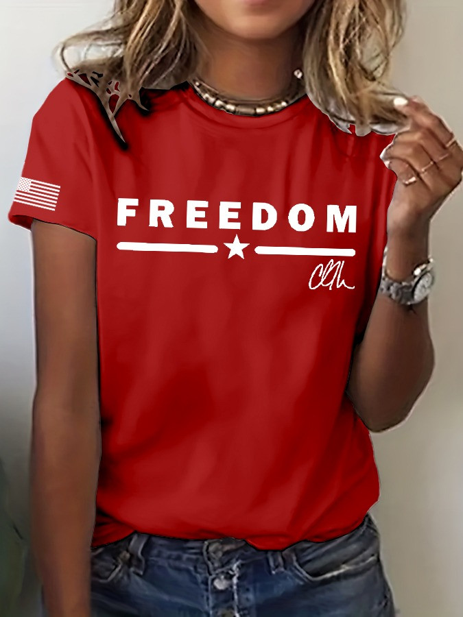 Red Freedom Charlie Kirk Shirt Charlie Kirk Memorial Apparel Patriotic Gifts For Sister Red Freedom Charlie Kirk Shirt Charlie Kirk Memorial Apparel Patriotic Gifts For Sister