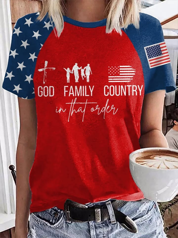 Red Freedom Charlie Kirk Shirt God Family Country In That Order T-Shirt Gifts For Trump Fans Red Freedom Charlie Kirk Shirt God Family Country In That Order T-Shirt Gifts For Trump Fans
