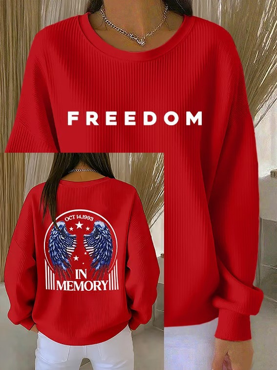 Red Freedom Charlie Kirk Sweatshirt Oct 14 In Memory Sweatshirt Gifts For MAGA Supporters Red Freedom Charlie Kirk Sweatshirt Oct 14 In Memory Sweatshirt Gifts For MAGA Supporters
