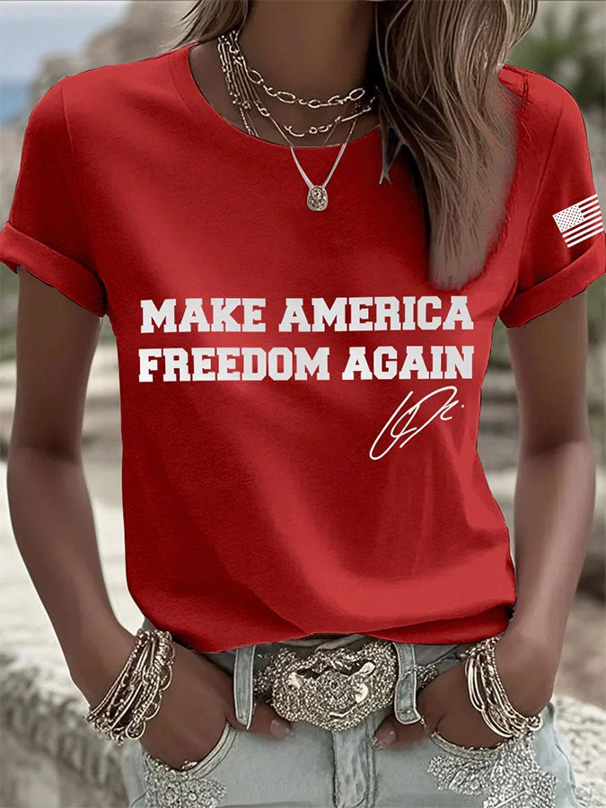 Red Freedom Charlie Kirk T-Shirt Make America Freedom Again Shirt Patriotic Gifts For Mom Red Freedom Charlie Kirk T-Shirt Make America Freedom Again Shirt Patriotic Gifts For Mom