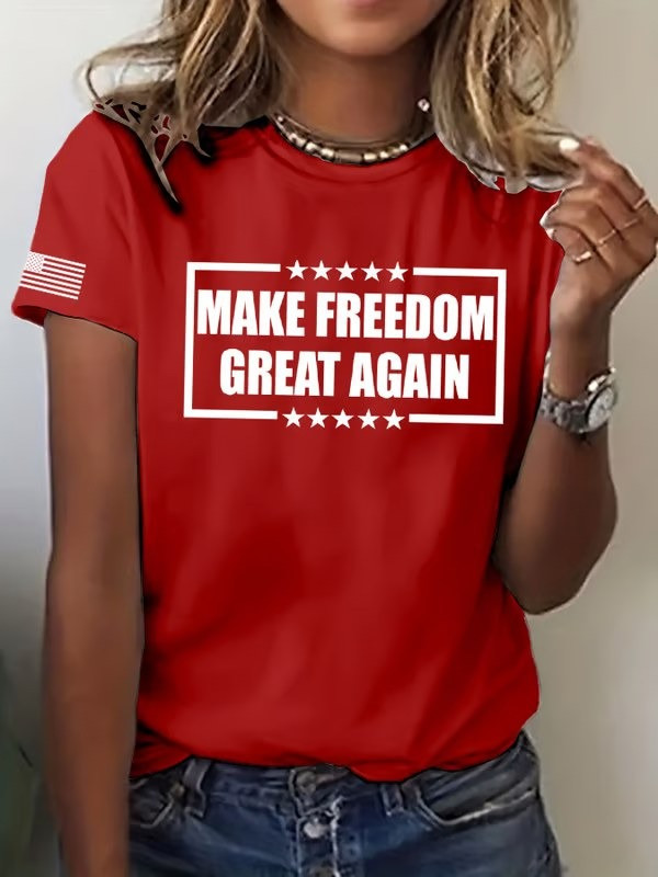 Red Freedom Charlie Kirk T-Shirt Make Freedom Great Again Shirt Patriotic Gifts For Mom Red Freedom Charlie Kirk T-Shirt Make Freedom Great Again Shirt Patriotic Gifts For Mom
