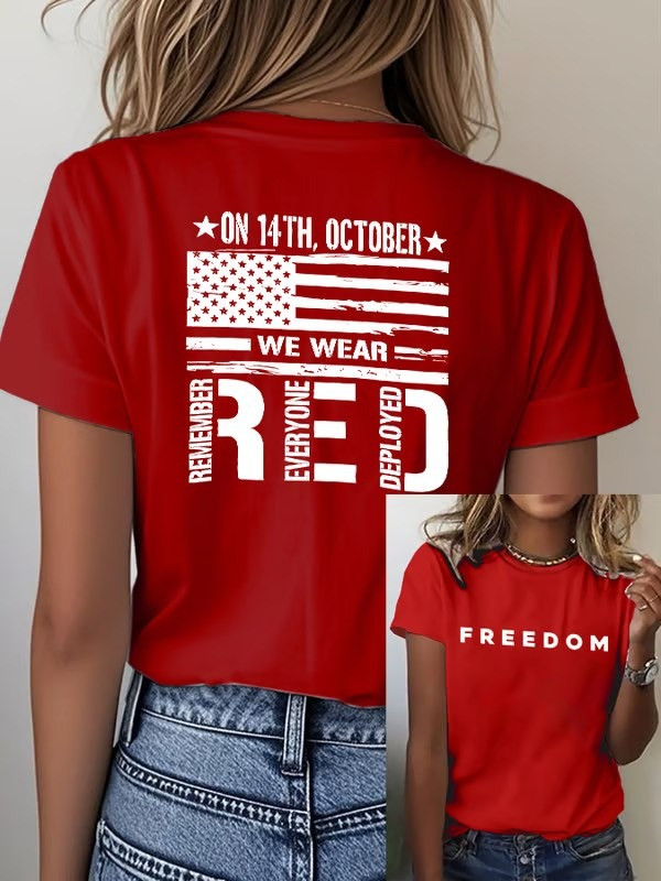 Red Freedom Charlie Kirk T-Shirt On 14th October We Wear RED Shirt Gifts For Trump Fans Red Freedom Charlie Kirk T-Shirt On 14th October We Wear RED Shirt Gifts For Trump Fans