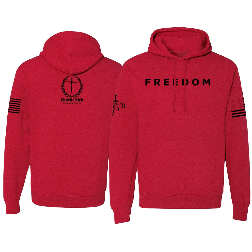 Red Freedom Hoodie Charlie Kirk Hoodie TPUSA Merch Charlie Kirk Memorial Gifts Red Freedom Hoodie Charlie Kirk Hoodie TPUSA Merch Charlie Kirk Memorial Gifts