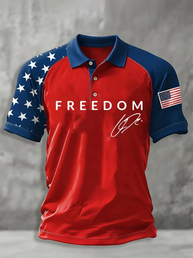 Red Freedom Polo Shirt Charlie Kirk Memorial Merch Patriotic Gifts For Men Red Freedom Polo Shirt Charlie Kirk Memorial Merch Patriotic Gifts For Men