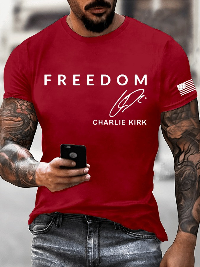 Red Freedom Shirt Charlie Kirk Clothing Charlie Kirk Funeral Merch Turning Point USA Shirt Red Freedom Shirt Charlie Kirk Clothing Charlie Kirk Funeral Merch Turning Point USA Shirt