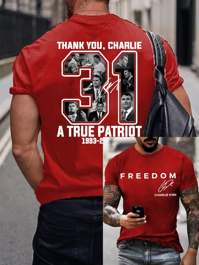 Red Freedom Shirt Charlie Kirk Clothing RIP Charlie 31 Shirt Charlie Kirk Funeral Merch Red Freedom Shirt Charlie Kirk Clothing RIP Charlie 31 Shirt Charlie Kirk Funeral Merch