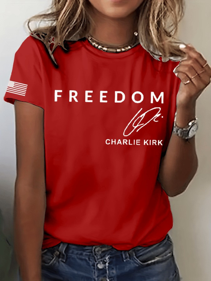 Red Freedom Shirt Charlie Kirk Clothing TPUSA Merch Charlie Kirk Funeral Merch Gifts For Wife Red Freedom Shirt Charlie Kirk Clothing TPUSA Merch Charlie Kirk Funeral Merch Gifts For Wife