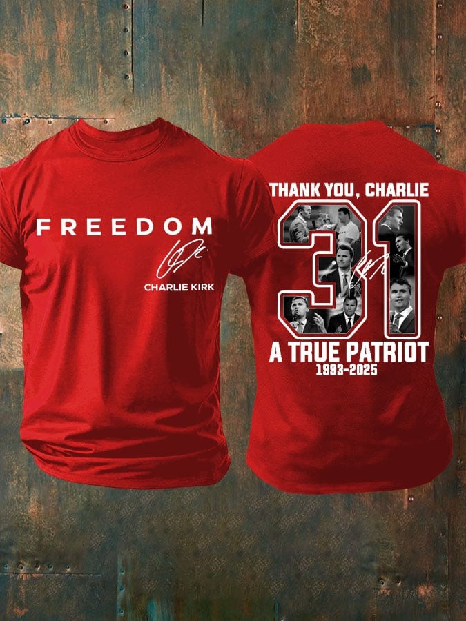 Red Freedom Shirt Charlie Kirk T-Shirt Charlie Kirk Funeral Merch Thank You Charlie Shirt Red Freedom Shirt Charlie Kirk T-Shirt Charlie Kirk Funeral Merch Thank You Charlie Shirt