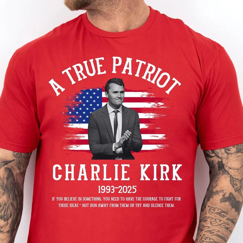 Red Freedom Shirt Charlie Kirk TPUSA Merch A True Patriot Charlie Kirk Shirt Patriotic Tees Red Freedom Shirt Charlie Kirk TPUSA Merch A True Patriot Charlie Kirk Shirt Patriotic Tees