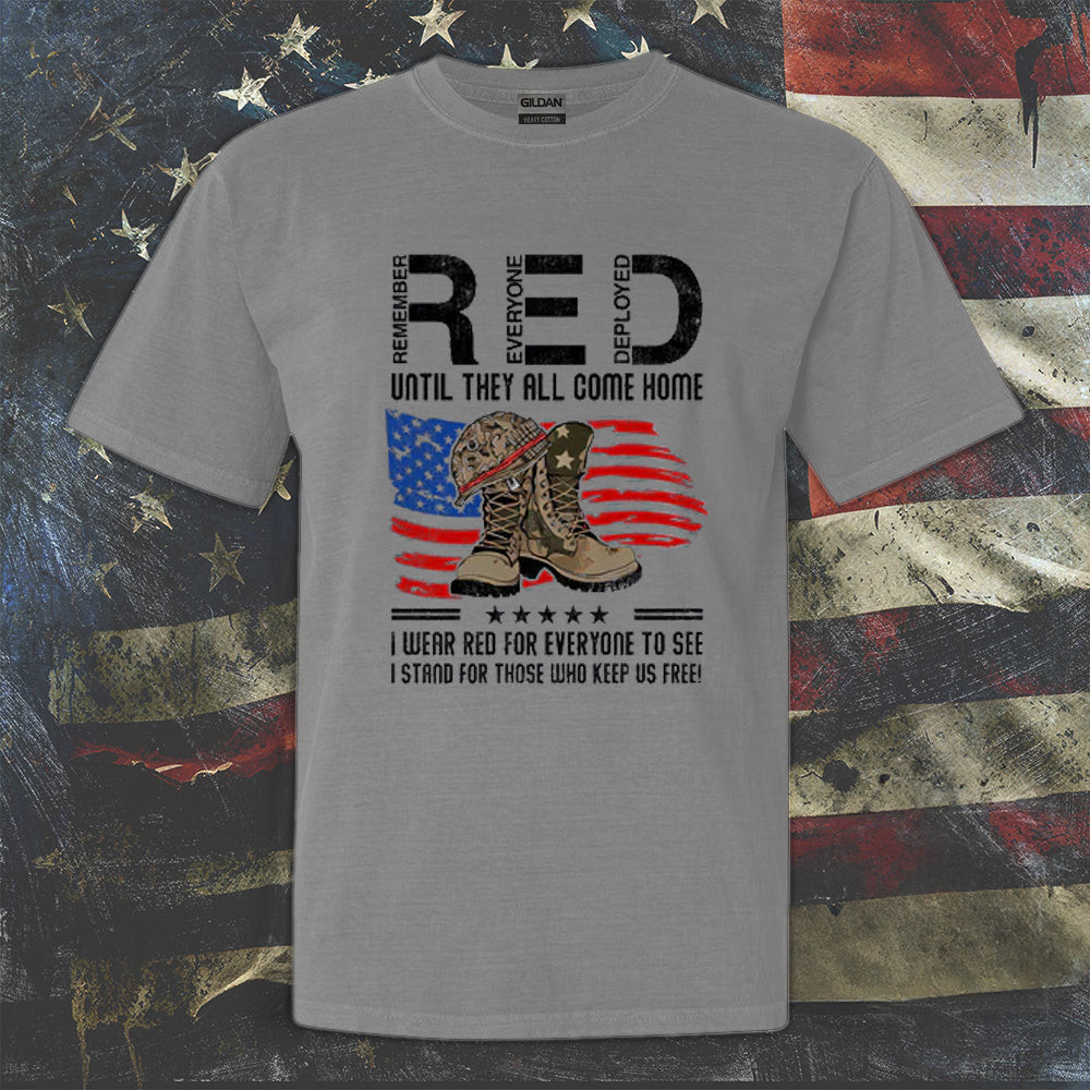 Red Remember Everyone Deployed Shirt I Wear Red For Everyone Red Deployed Shirts Gifts