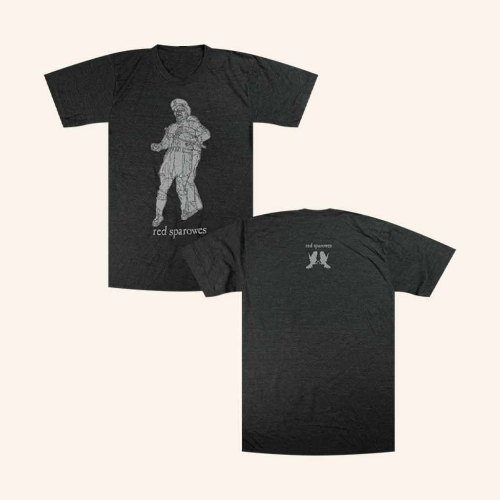 Red Sparowes Merch Soldier Line Art T-Shirt Gifts For Music Lovers Red Sparowes Merch Soldier Line Art T-Shirt Gifts For Music Lovers