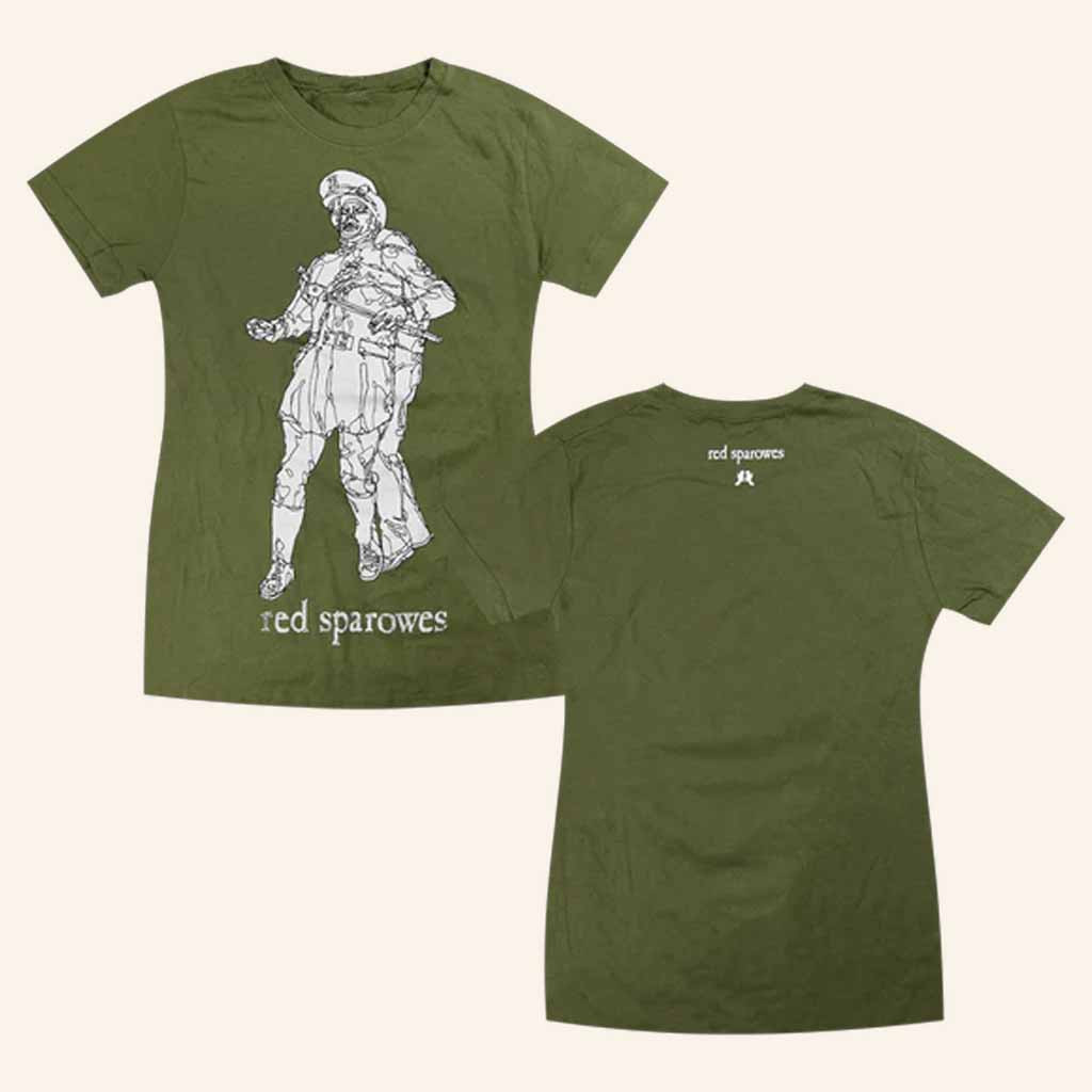 Red Sparowes Merch Soldier Line Art T-Shirt Music Related Gifts For Guys Red Sparowes Merch Soldier Line Art T-Shirt Music Related Gifts For Guys
