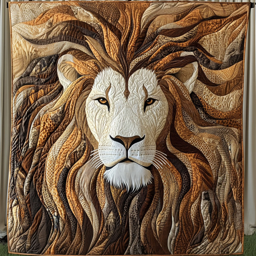 Regal Gaze Quilted Blanket Cute Colorful Blanket Christmas Lion Gifts For Him Regal Gaze Quilted Blanket Cute Colorful Blanket Christmas Lion Gifts For Him