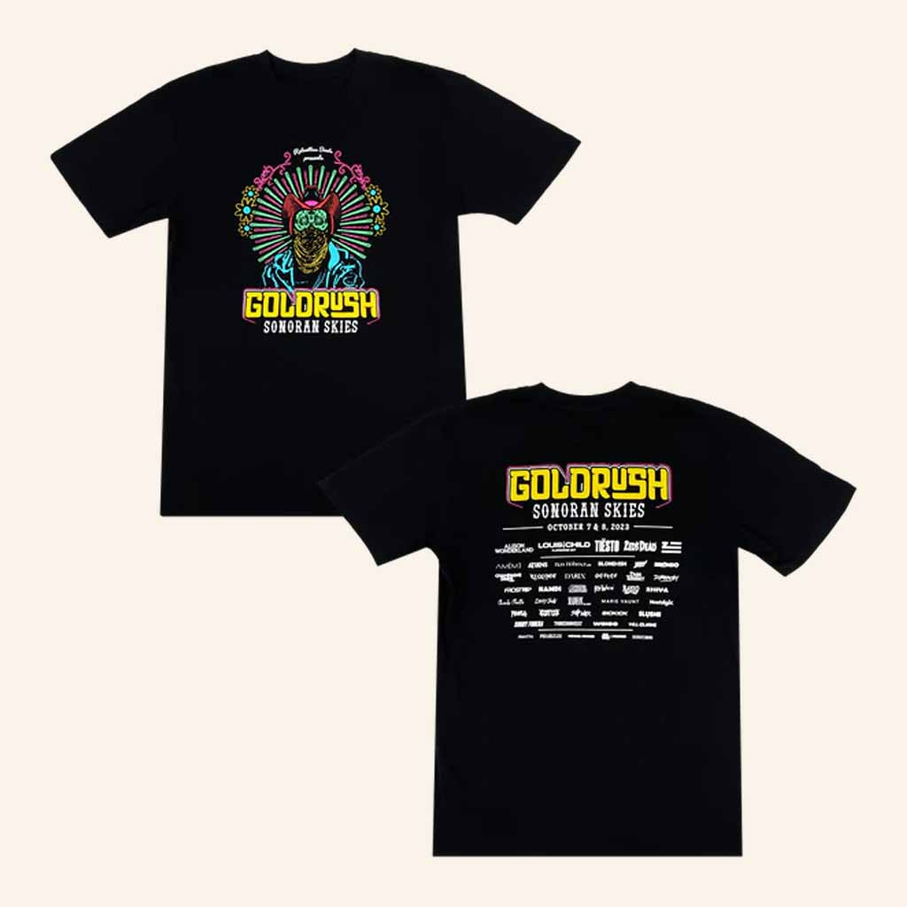Relentless Beats Merch Gold Rush Sonoran Skies 2023 Lineup T-Shirt Gift For Fans