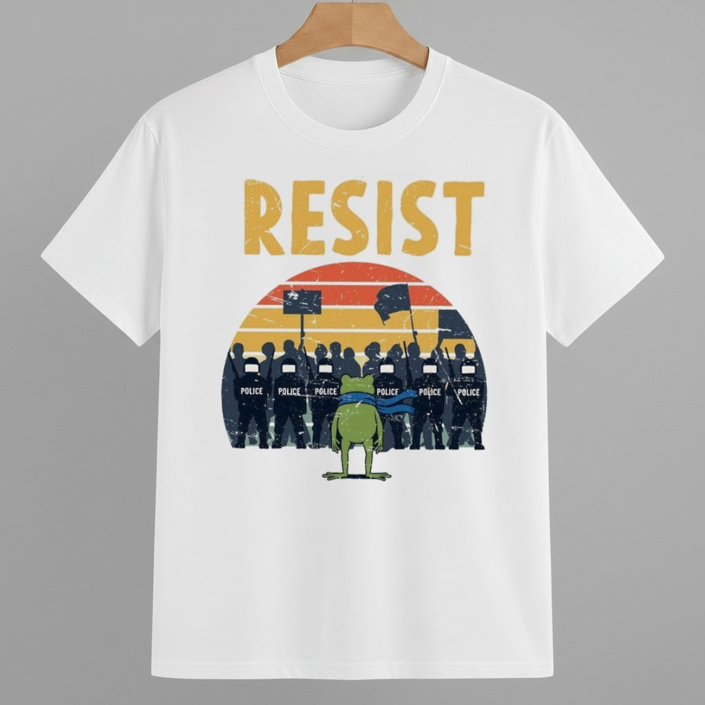 Resist Police Portland Frog Protest Shirt Pro Democracy Frog Merch Resist Police Portland Frog Protest Shirt Pro Democracy Frog Merch