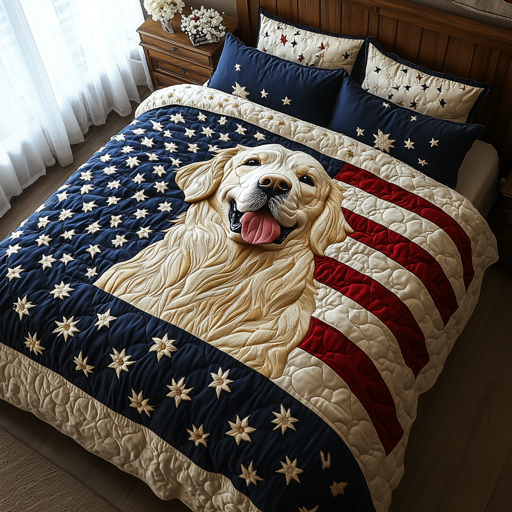 Retriever Pride Quilted Bedding Set Duvet Cover Bed Sheet Set Gift Ideas For Golden Retriever Lovers Retriever Pride Quilted Bedding Set Duvet Cover Bed Sheet Set Gift Ideas For Golden Retriever Lovers