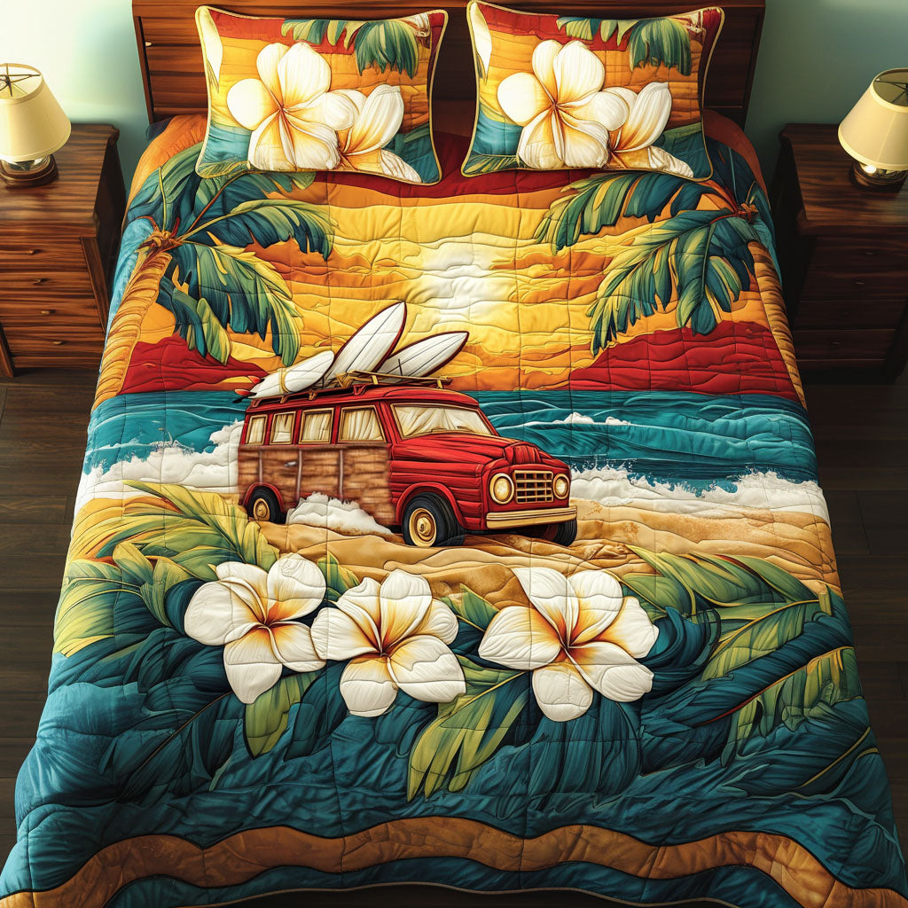 Retro Beachbound Quilted Bedding Set Duvet Cover Bed Sheet Set Mother'S Day Gifts For Beach Lovers Retro Beachbound Quilted Bedding Set Duvet Cover Bed Sheet Set Mother'S Day Gifts For Beach Lovers