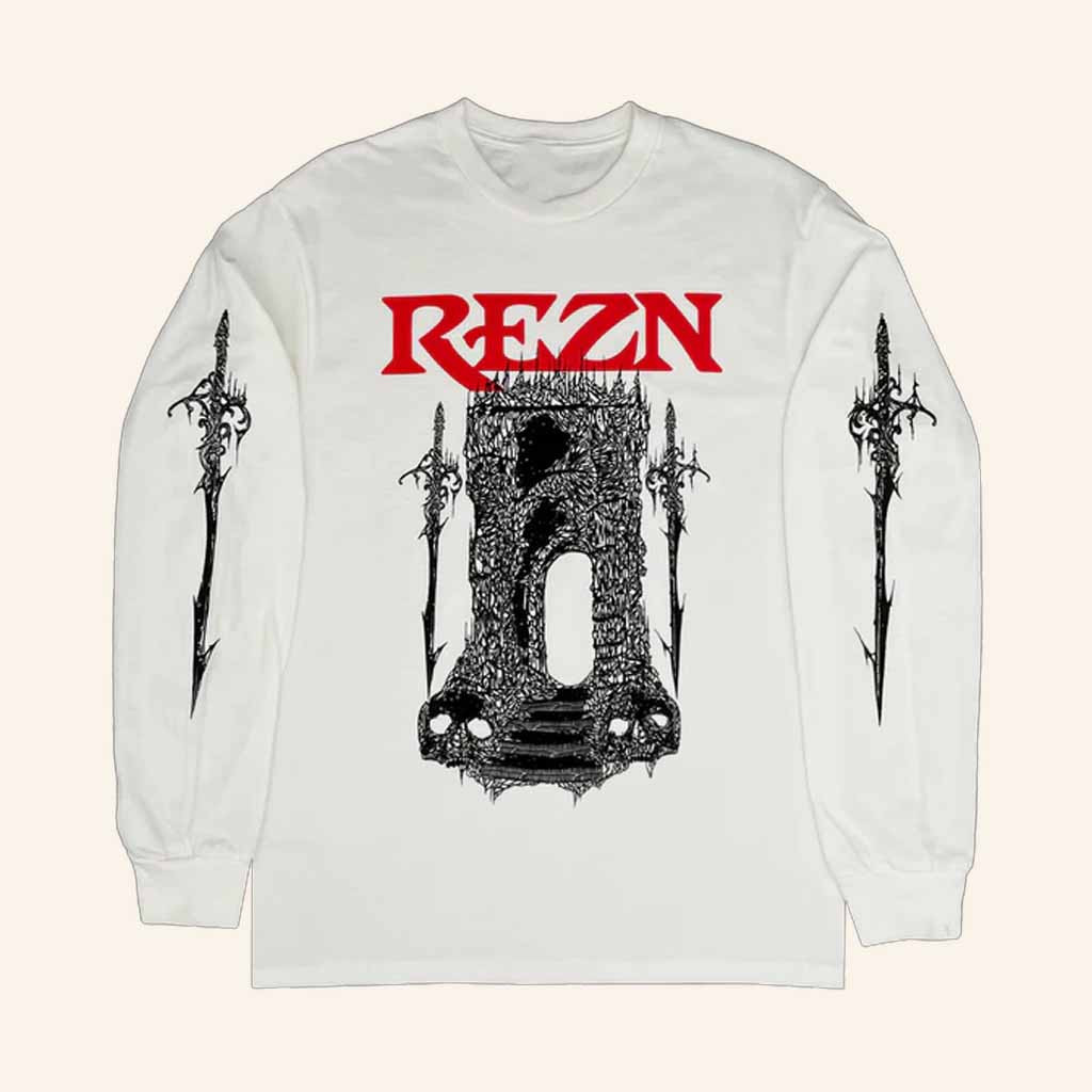 REZN Merch Burial White Long Sleeve Shirt Cool Gifts For Music Lovers REZN Merch Burial White Long Sleeve Shirt Cool Gifts For Music Lovers