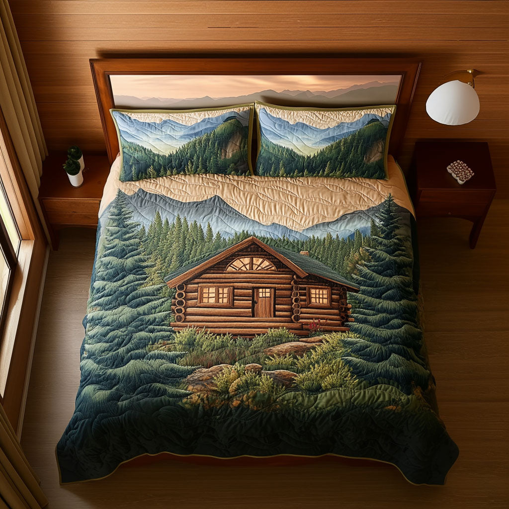 Ridge Cabin Quilted Bedding Set Duvet Cover Bed Sheet Set Bear Gifts For Mom Mother's Day Ridge Cabin Quilted Bedding Set Duvet Cover Bed Sheet Set Bear Gifts For Mom Mother's Day