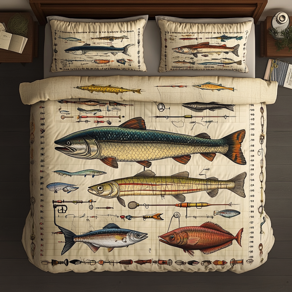 River Hunt Quilted Bedding Set Duvet Cover Bedspread Cool Fishing Gifts River Hunt Quilted Bedding Set Duvet Cover Bedspread Cool Fishing Gifts