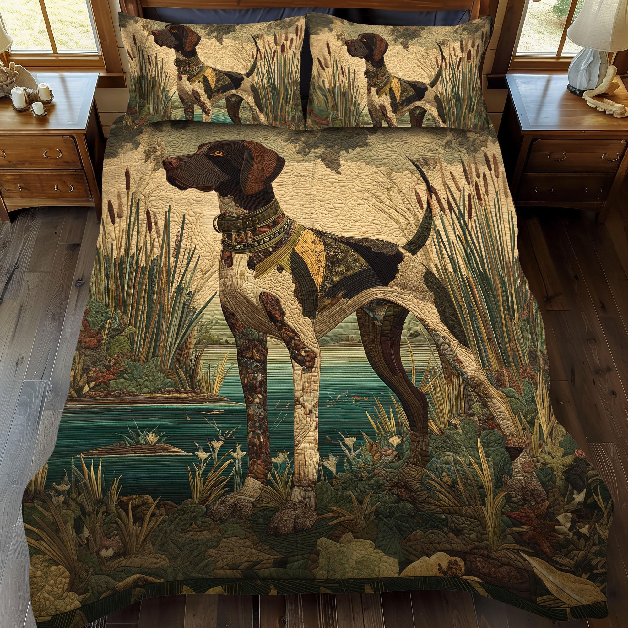 River Rover Quilted Bedding Set Duvet Cover Bed Sheet Set Deer Hunters Gifts For Son River Rover Quilted Bedding Set Duvet Cover Bed Sheet Set Deer Hunters Gifts For Son