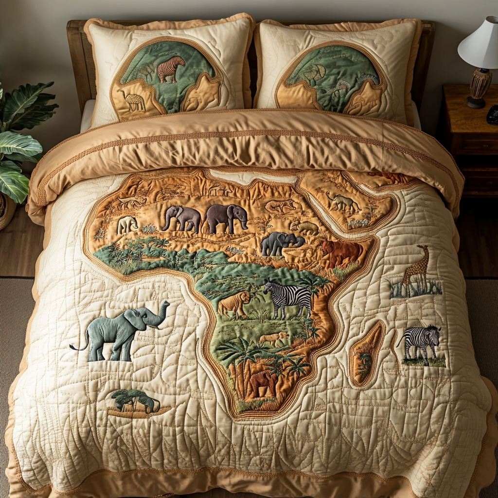 Roaming Heart Quilted Bedding Set Duvet Cover Merch Melanin Gifts For Black Women