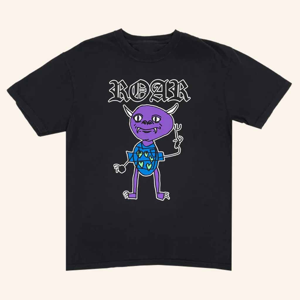 ROAR Merch Olde Black T-Shirt Birthday Gifts For Music Lovers ROAR Merch Olde Black T-Shirt Birthday Gifts For Music Lovers