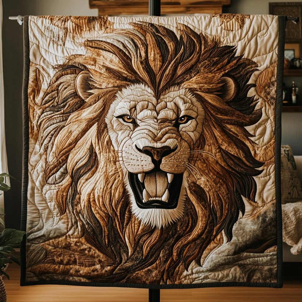 Roaring Majesty Quilted Blanket Sofa Throw Blanket Cool Gifts For Lion Lovers Roaring Majesty Quilted Blanket Sofa Throw Blanket Cool Gifts For Lion Lovers