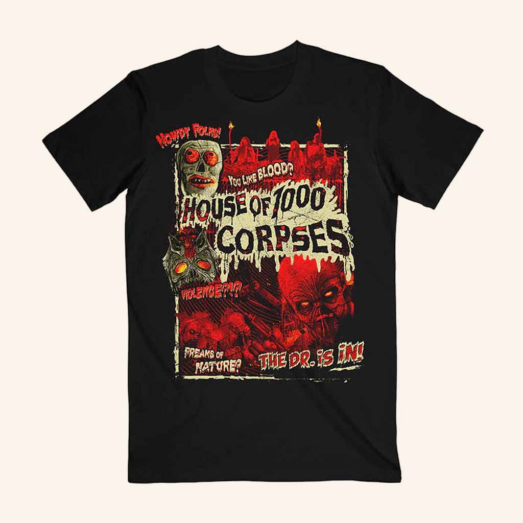 Rob Zombie Merch House Of 1000 Corpses The Dr Is In T-Shirt Halloween Gift For Him Rob Zombie Merch House Of 1000 Corpses The Dr Is In T-Shirt Halloween Gift For Him