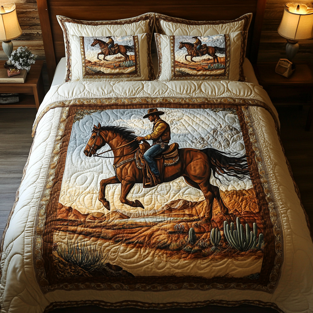 Rodeo Spirit Quilted Bedding Set Duvet Cover Bedspread Western Christmas Gifts For Him Rodeo Spirit Quilted Bedding Set Duvet Cover Bedspread Western Christmas Gifts For Him