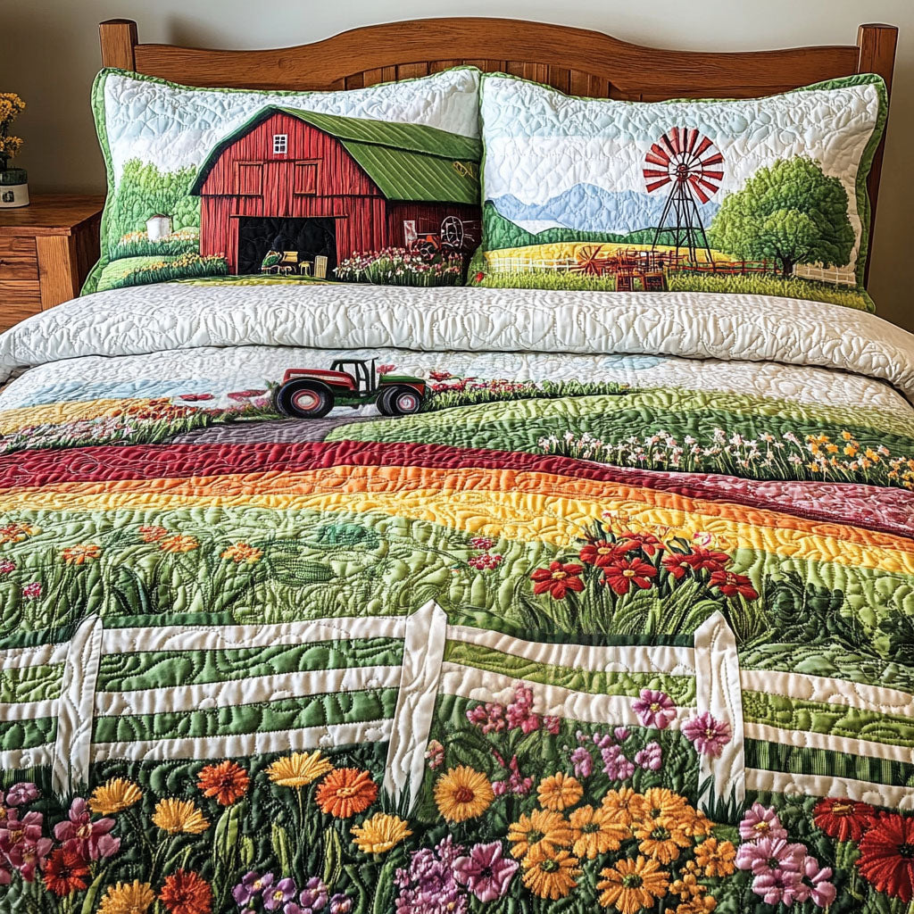 Rolling Acres Quilted Bedding Set Duvet Cover Bed Sheet Set Tractor Farmer Christmas Gifts Rolling Acres Quilted Bedding Set Duvet Cover Bed Sheet Set Tractor Farmer Christmas Gifts