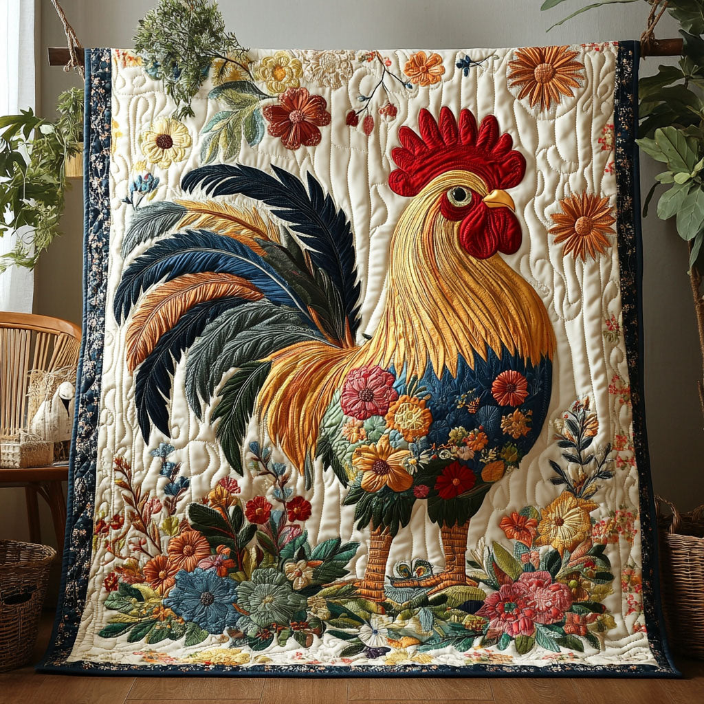 Roosting Beauty Quilted Blanket Cute Colorful Blanket Presents For Chicken Owners Roosting Beauty Quilted Blanket Cute Colorful Blanket Presents For Chicken Owners