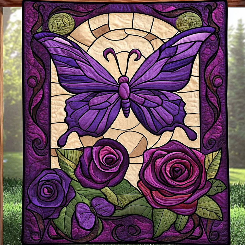 Rose Butterfly Quilted Blanket Sofa Throw Blanket Awesome Gifts For Butterfly Lovers