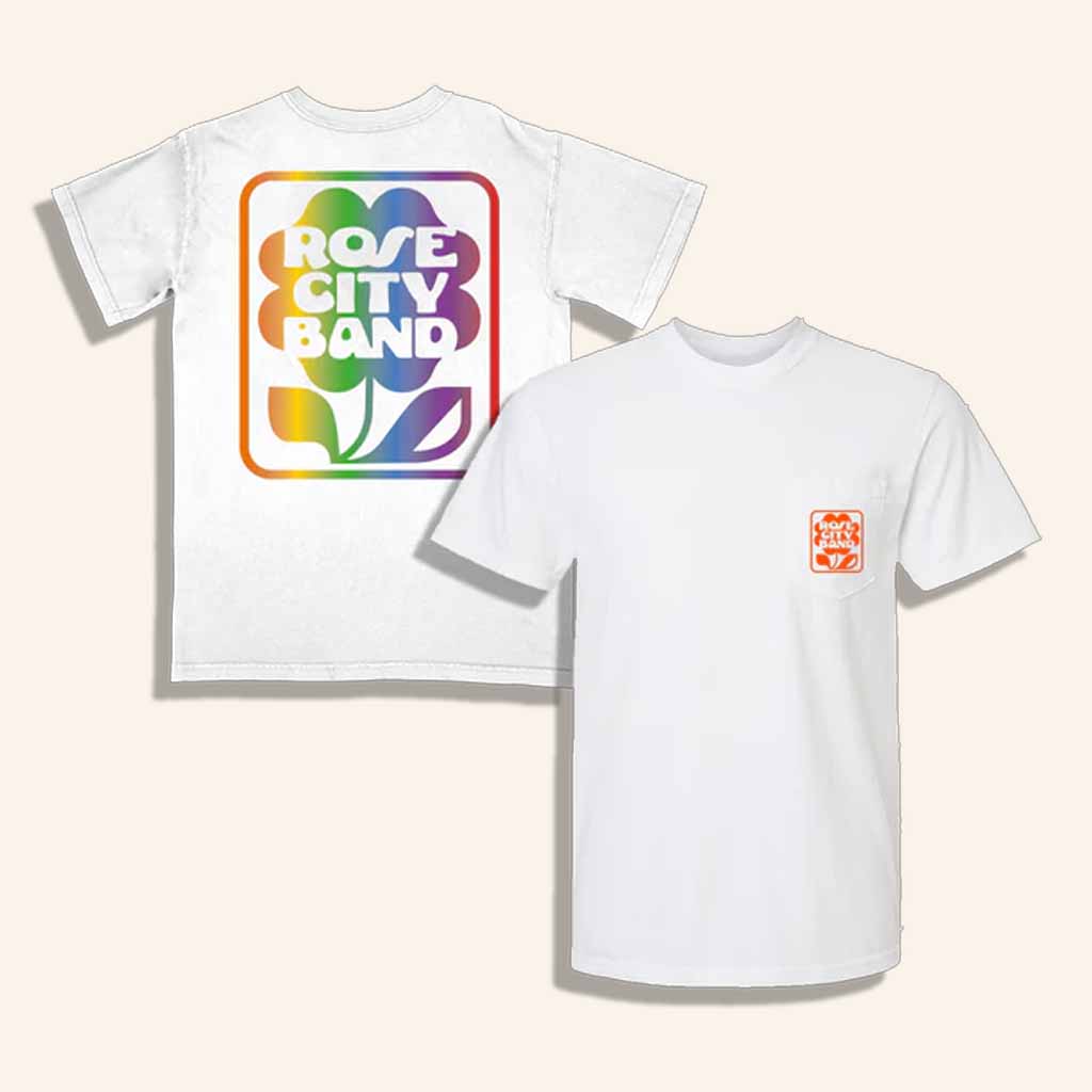 Rose City Band Merch Pride Rainbow T-Shirt Unique Gifts For Music Lovers