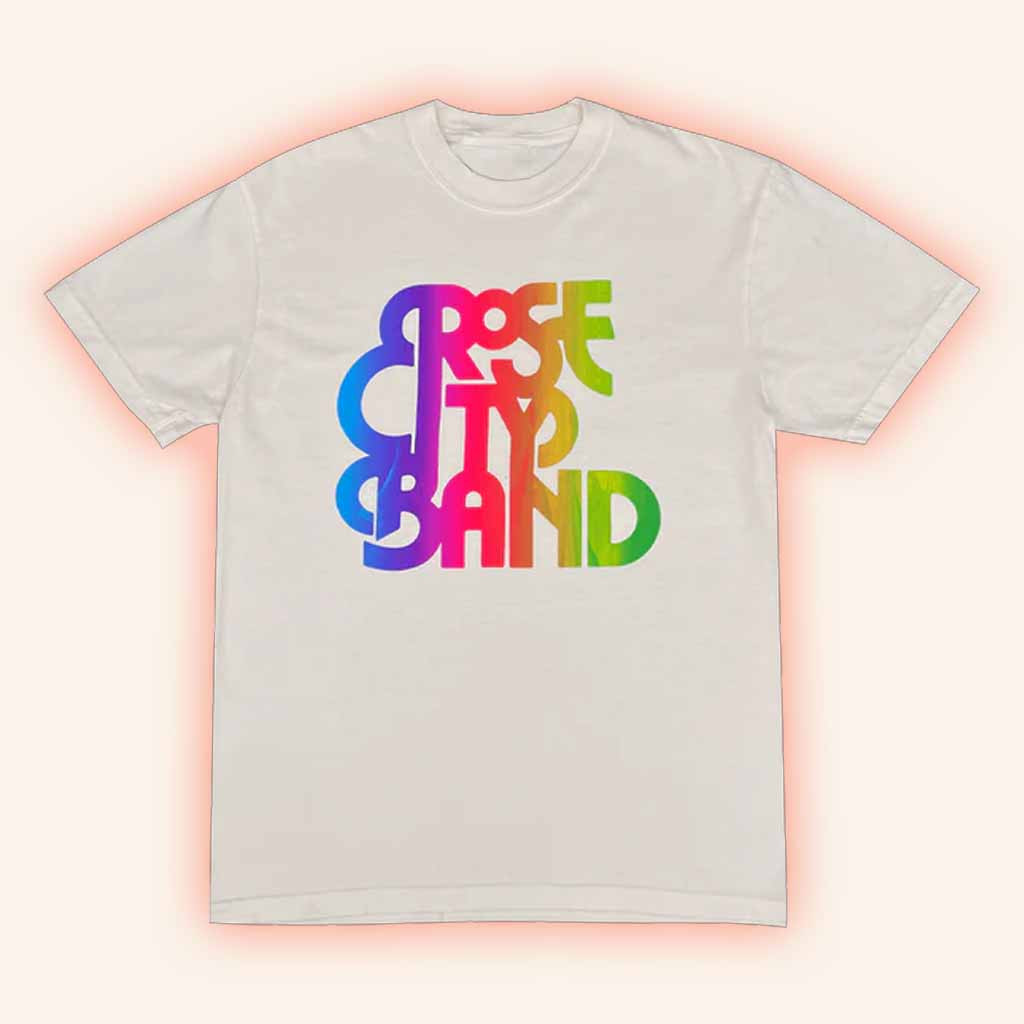 Rose City Band Merch Rainbow Split Fountain T-Shirt Presents For Girlfriend Rose City Band Merch Rainbow Split Fountain T-Shirt Presents For Girlfriend