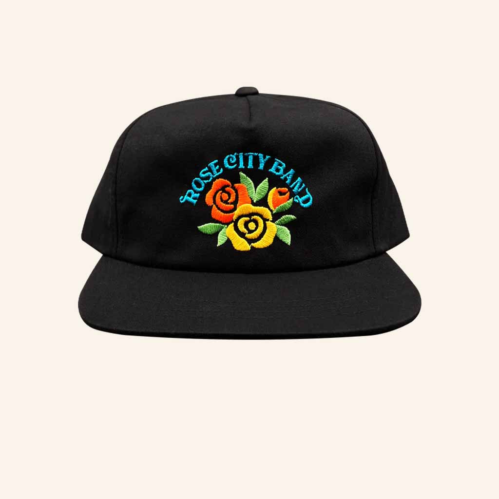 Rose City Band Merch Roses Embroidered Snapback Hat Unique Gifts For Music Lovers